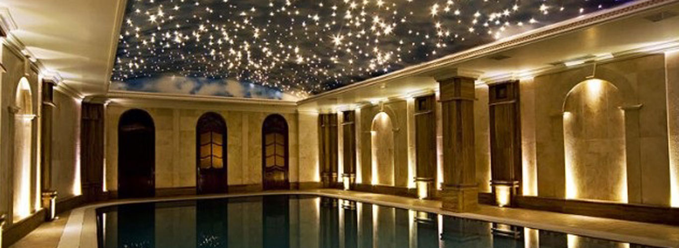 Fiber Optic Star Light Above Swimming Pool